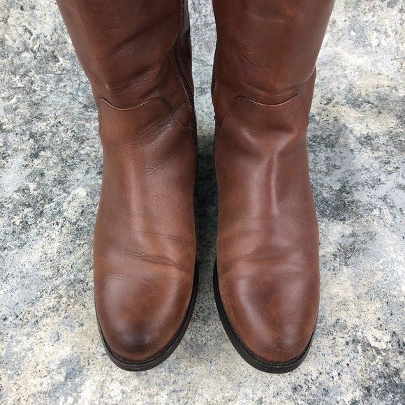 Blondo Women's Size 8M Volly Brown Leather Waterproof Side Zip Tall Riding Boots - Picture 3 of 16